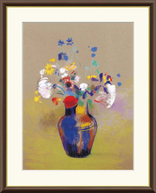 花瓶 ルドン作品 F8サイズ 工芸美術画 額装作品 14,850円