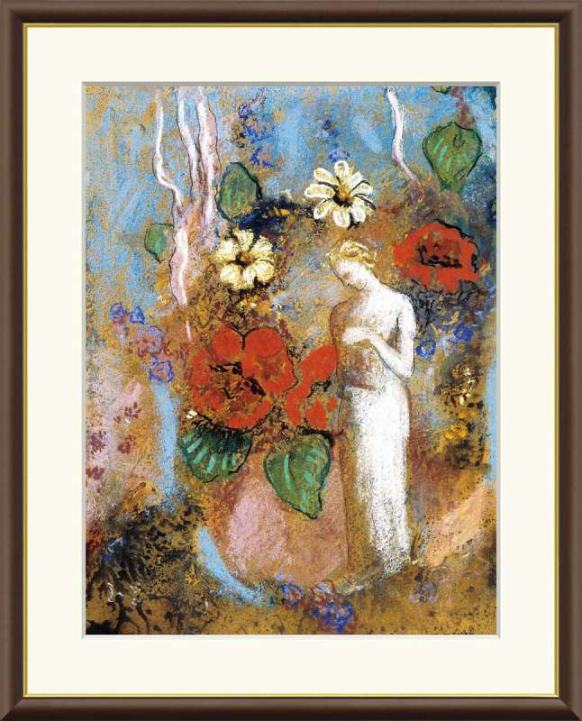 パンドラ ルドン作品 F8サイズ 工芸美術画 額装作品 14,850円