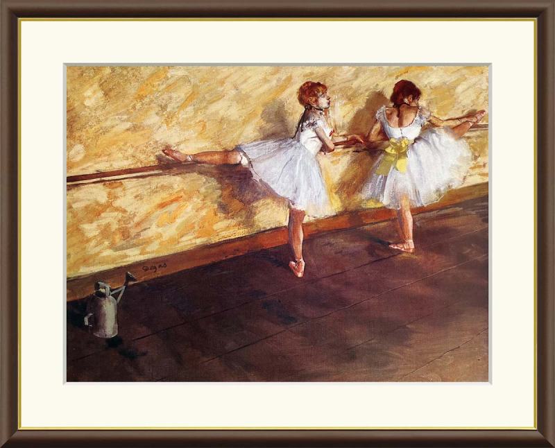 バーで練習する踊り子たち エドガー・ドガ作品 F8サイズ 工芸美術画 額装作品