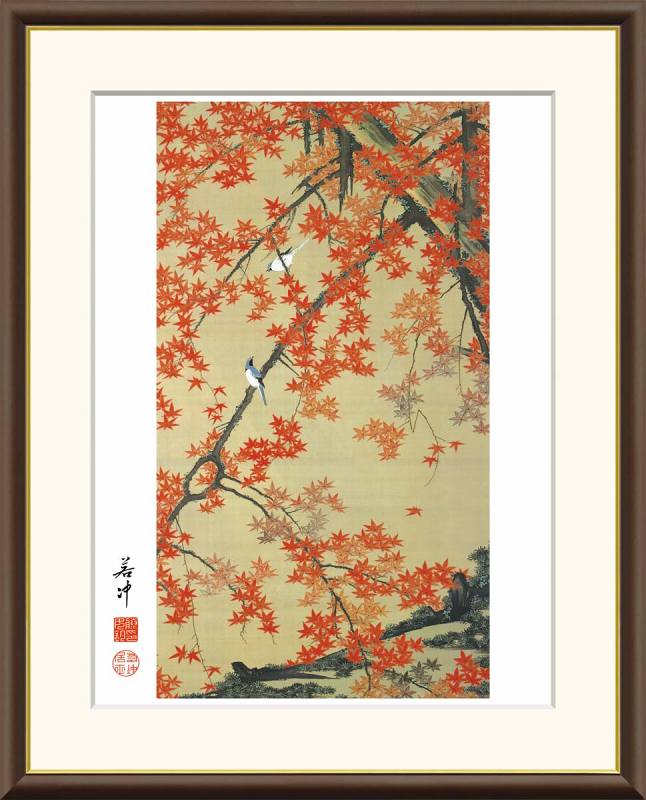 真作/鶴唳/紅葉小禽図/布袋屋掛軸HG-72 真作/鶴唳/紅葉小禽図/布袋屋掛軸HG-72 - メルカリ