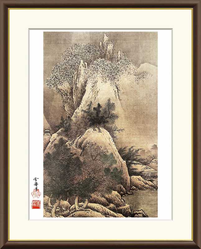 楽天市場】日本の名画 雪舟 秋冬山水図（冬） F8 [g4-bn153-F8