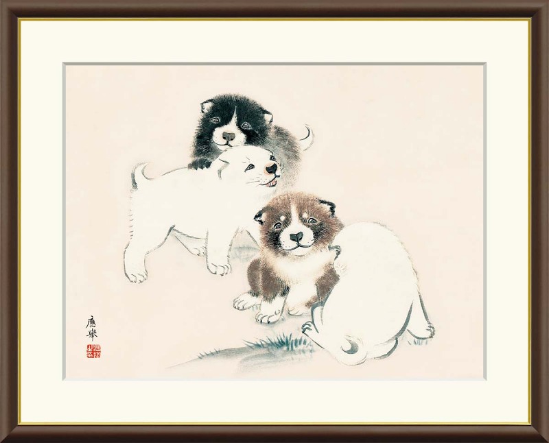 円山応挙　筆　仔犬図　複製画 仔犬図 円山応挙筆 - MIHO MUSEUM