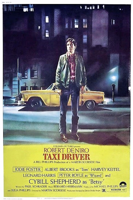 映画ポスター タクシードライバー ロバートデニーロ主演 映画Taxi Driverのポスター 軽量アルミ製フィットフレーム付 91.5×61cm  タクシー・ドライバー　ロバート・デ・ニーロ | 美術工芸の檜屋