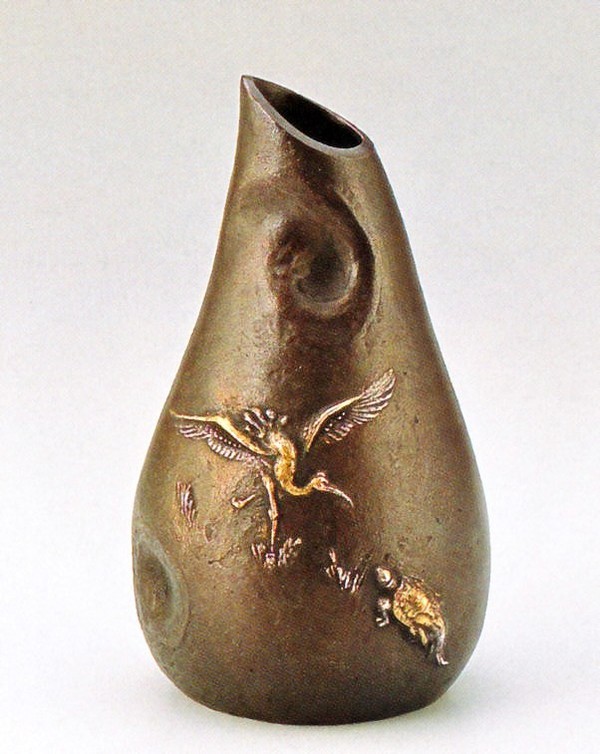 大森孝志作　花器　【舞】　未使用品 楽天市場】花瓶 ご贈答品に高岡銅器の花器 舞 大森孝志作品 桐箱付