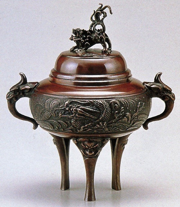 楽天市場】松鶴文香炉 名取川雅司作品 高岡銅器 桐箱付き 送料無料