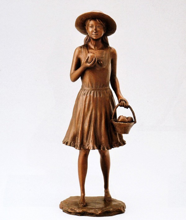 高岡銅器 ブロンズ像「街角」高さ33cm 美人像 女性 犬 洋風置物 M879 高岡銅器 ブロンズ像「街角」高さ33cm 美人像 女性 犬 洋風置物 M879