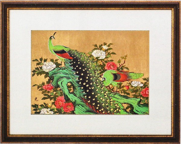 彫金パネル物量仕合せ クジャクに国色 金箔作物 陵丘銅器通販 送料無料 Marchesoni Com Br