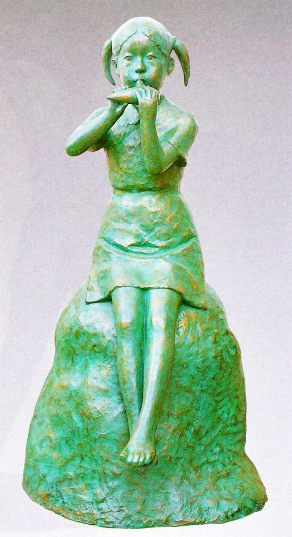 楽天市場】高岡銅器の大型ブロンズ 天女の笛 日本彫刻界の最高峰 北村