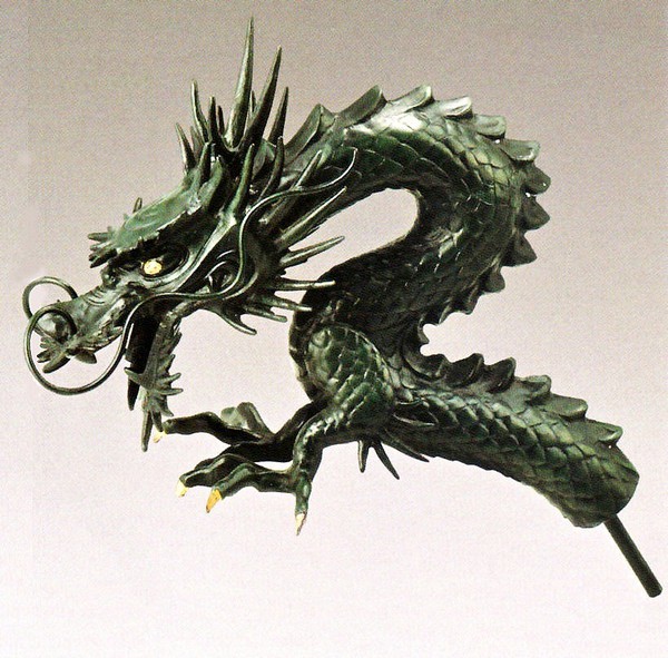 楽天市場】竜の蛇口 竜蛇口30号 高岡銅器の庭置物 龍の蛇口 水の神様