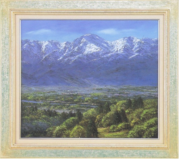 美品 寺井孝「いちょう並木」油彩画 油絵 F10 豪華額装 現美展