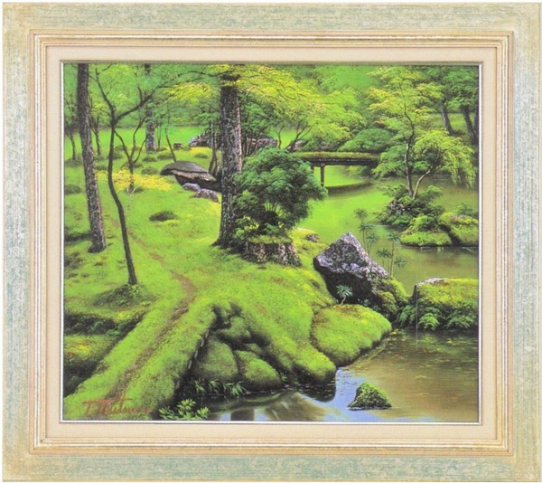 楽天市場】絵画 油絵 苔寺（西芳寺） F20号 （堤照男） 送料無料