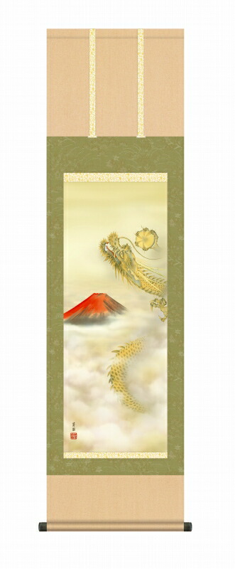 龍神 掛け軸 楽天市場】【送料無料】掛け軸 龍神図 尺三サイズ（44.5×164cm）化粧