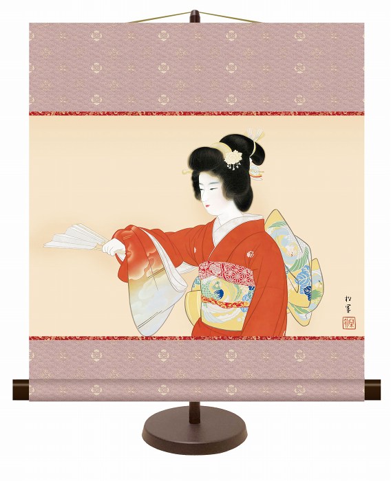 楽天市場】上村松園 「 鼓の音 」 掛軸 高級複製版画 【中古】 : 内田画廊