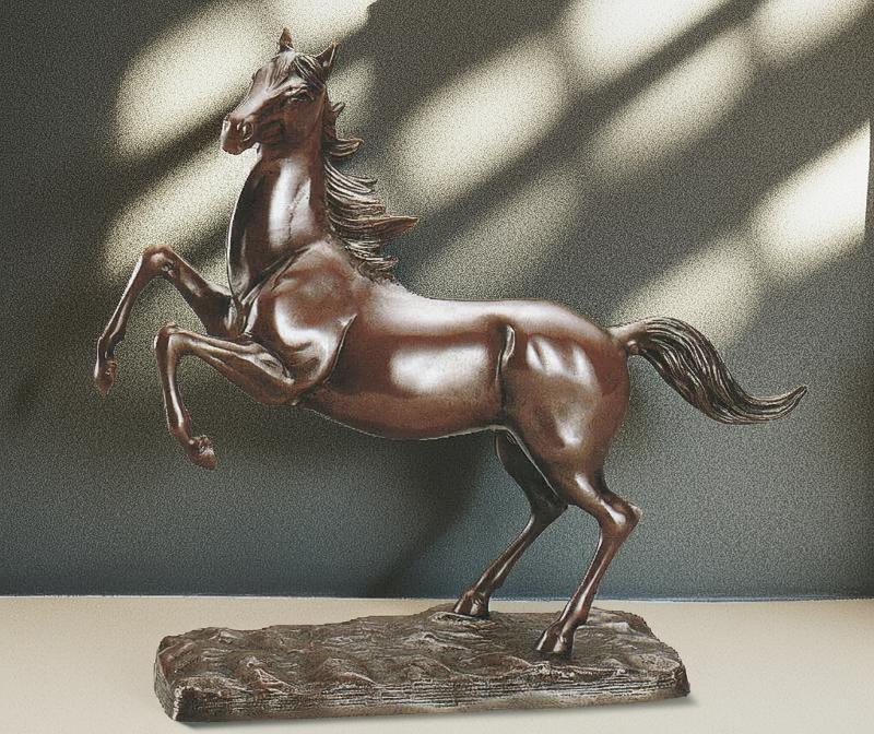 楽天市場】干支 午の置き物 馬 曙光 正晴作品 木製板付 高岡銅器 送料