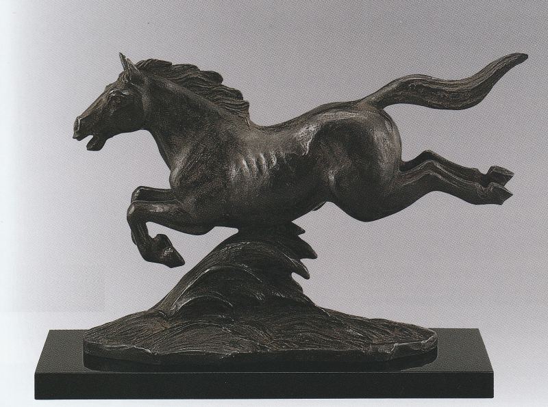 楽天市場】高岡銅器 午 干支 馬の置物 うま 躍進 日本彫刻界の最高峰