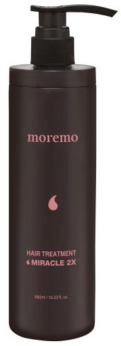 moremo (モレモ) ヘアトリートメント ミラクル2X (480ｍL / 大容量) 洗い流す トリートメント (日本正規代理店品) ダメージケア/パーマ
