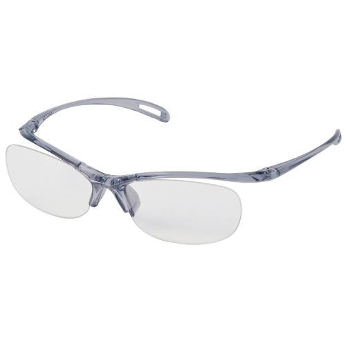 山本光学 YAMAMOTO YA-580BC ブルーライトカット 保護めがね 軽量 17g フレックスフレーム クリアスモーク PET(両面ハードコート) 日本製 紫外線カット