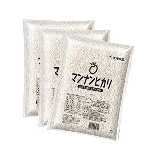 まとめ買い大塚食品 マンナンヒカリ [１ｋｇ×３袋] カロリー調整お米 1キログラム (x 3)