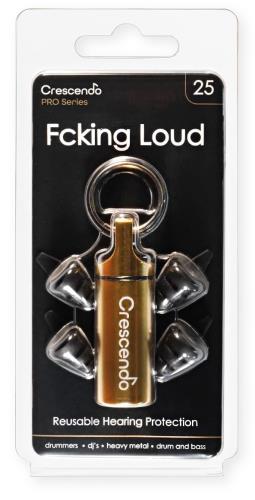 CRESCENDO PRO 耳栓 ドラマー用 イヤープロテクター Fcking Loud 25