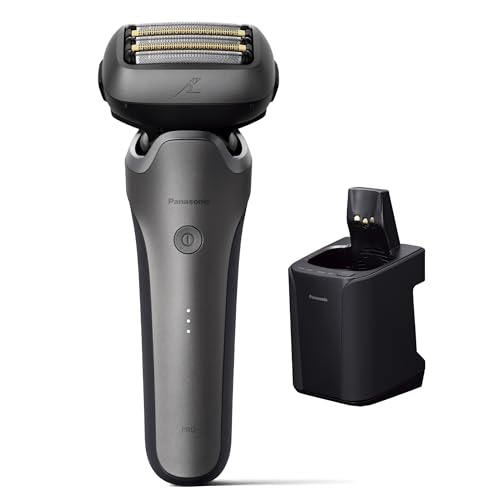 パナソニック メンズ シェーバー ラムダッシュ PRO 5枚刃 電動 髭剃り メンズ ラムダッシュAI? 全自動洗浄充電器 ES-L570W-S シルバー