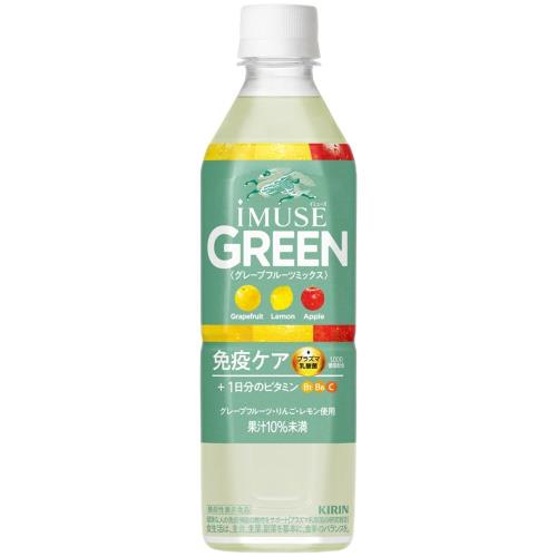 プラズマ乳酸菌 キリン イミューズ(iMUSE) グリーン 500ml 24本 免疫ケア 1日分のビタミン 機能性表示食品 ペットボトル