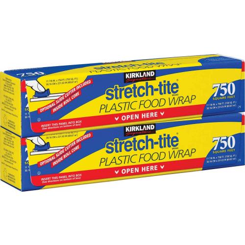 KIRKLAND Signature（カークランド）ストレッチタイト フードラップ（Stretch-Tite Plastic Food Wrap）30.16cm x 231.03M （2本 箱入り）／Stretch-Tite Plastic Food Wrap X 2 Count