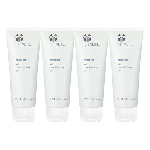 Nu Skin ニュースキン エンハンサー | 100g x 4 | さっぱりクールな保湿ジェル | アフターシェーブ・日焼け後ケアにも | アロエベラ液汁・ヒバマタエキス配合
