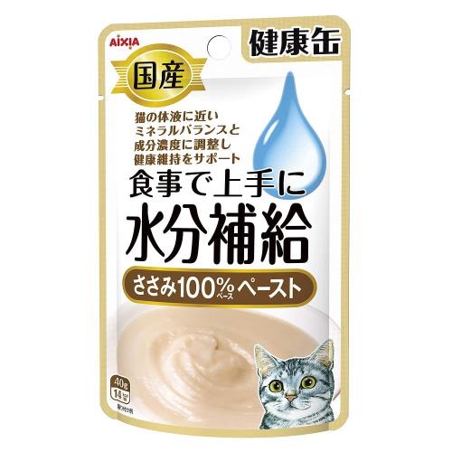 （まとめ買い）アイシア 国産 健康缶パウチ 水分補給ささみペースト 40g 猫用フード ×24