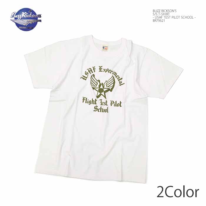 バズリクソンズ BUZZ RICKSON'S BR79621 プリント Tシャツ - USAF TEST PILOT SCHOOL - メンズ | ヒノヤ HINOYA