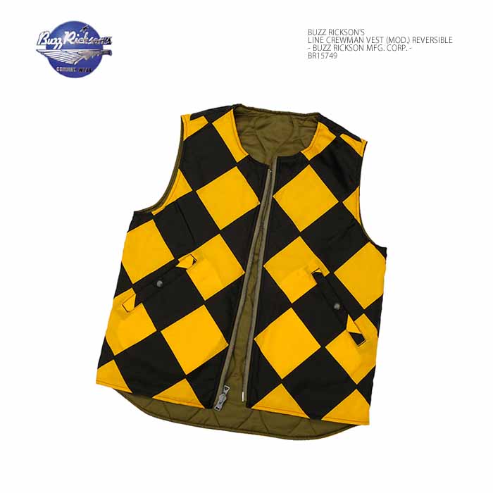 バズリクソンズ BUZZ RICKSON BR15749 ラインクルーマン リバーシブル ベスト パイル メンズ | ヒノヤ