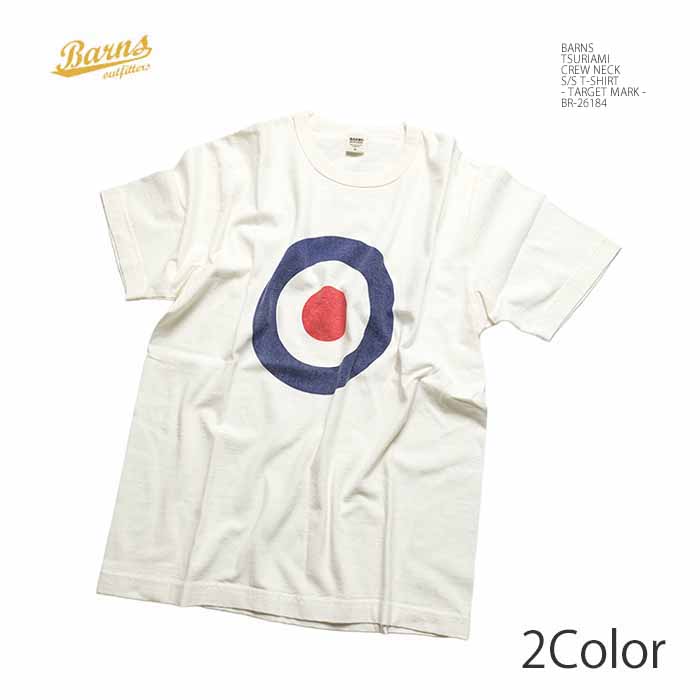 バーンズ BARNS BR-26184 吊り編み プリント Tシャツ - TARGET MARK - メンズ | ヒノヤ HINOYA