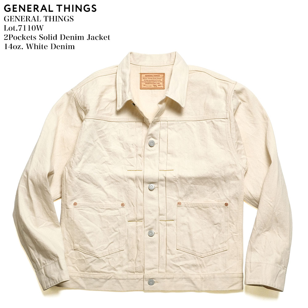 【楽天市場】GENERAL THINGS ジェネルラル シングス Lot.7110W 2Pockets Solid Denim Jacket ...
