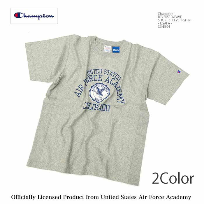 はやりっ児 Champion C3-B304 リバースウィーブ ティーシャツ 公式的 使用許可 - USAFA - メンズ | ヒノヤ Navy(370)-Gray(073)