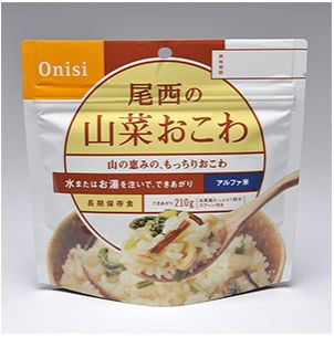 アルファ米 山菜おこわ（賞味期限5年）&times;50食セット　B-2172｜ひのようじん
