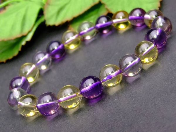 楽天市場】シトリン アメジスト デザイン ブレスレット 7.9mm-9.8mm 黄