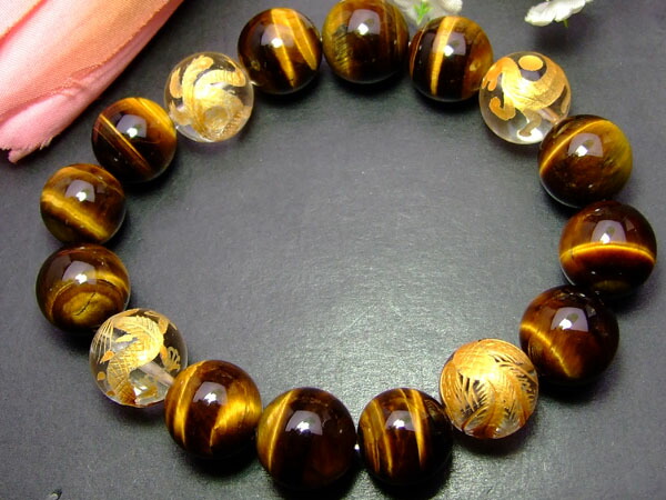 楽天市場】b3-11631≫○14mm AA タイガーアイ 黄虎目石○送料無料有