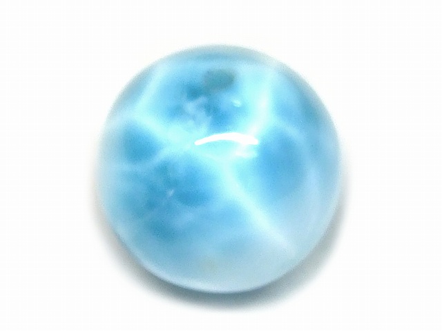 68489　　ラリマー 特級 14mm 1粒売り ドミニカ共和国産 鑑別済 本物保証 送料無料 天然石 パワーストーン