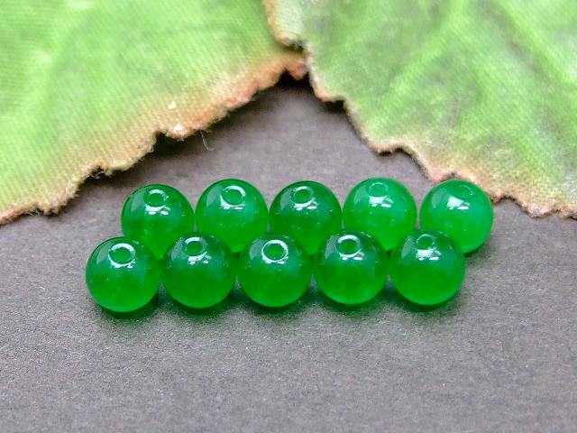 翡翠 楽天市場】63433 AA 4mm 10粒セット 濃緑翡翠 ヒスイ ジェイド