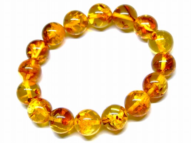 楽天市場】65552 花アンバー 琥珀 12mm〜13mm 5A ブレスレット 内径