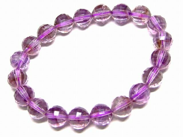 楽天市場】65780 アメジストカット紫水晶 10mm 5A ブレスレット 内径