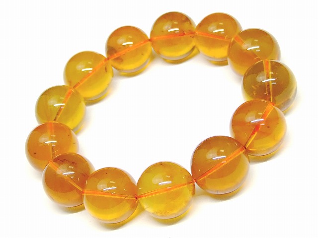 楽天市場】65937 アンバー 琥珀 16mm 5A ブレスレット 内径18cm ポーチ
