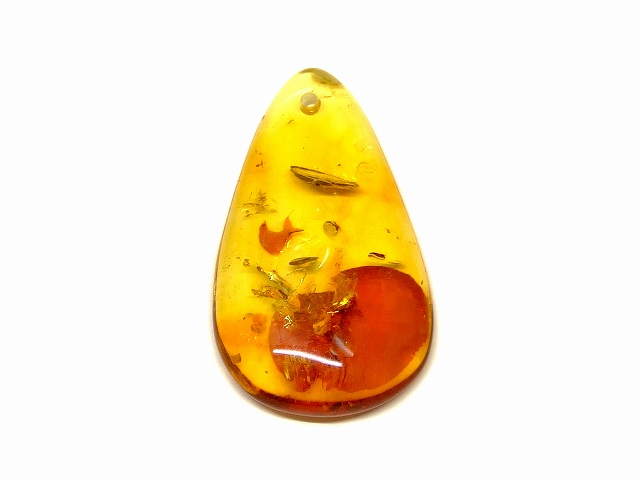 お花彫りのアンバー 天然琥珀＞ブルーアンバー 蓮の花 インタリオ Amber Intaglio