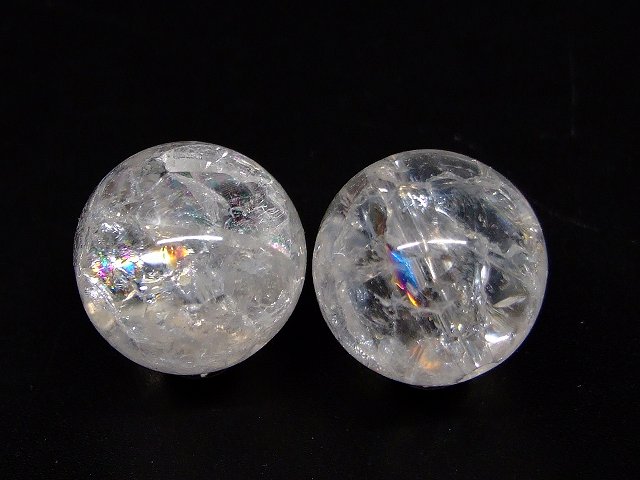 楽天市場】58944 虹入り クラック水晶 14mm AAA 1粒売り 爆裂水晶