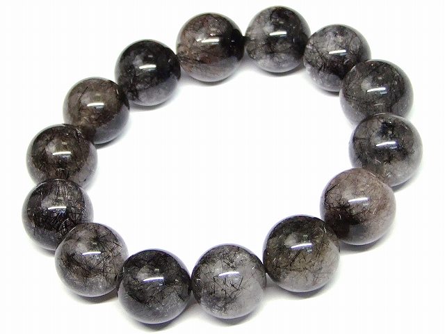 11.7㎜　ブラックルチルクォーツブレスレット 11.7㎜ ブラックルチルクォーツブレスレット