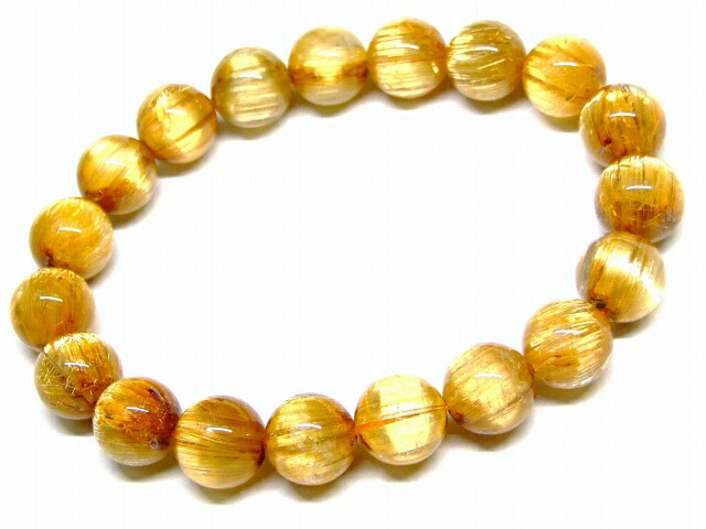 楽天市場】65887 タイチンルチルクォーツ 針水晶 10mm 5A ブレスレット