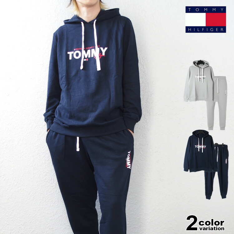 【セットアップ】TOMMY HILFIGER トミー ヒルフィガー スウェット セットアップ パーカー スウェットパンツ 裏起毛 スウェット上下 セット 薄手 ロゴ メンズ レディース 部屋着 ルームウェア トップス ボトムス [09T4530] [09T4531] 09t45304531