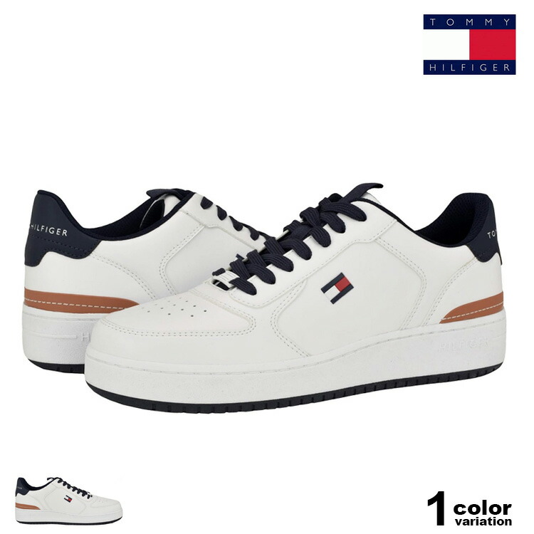 TOMMY HILFIGER トミーヒルフィガー レザースニーカー ローカット KEVERN SHOES トミー ケバーン 靴 シューズ ホワイト トリコロール WHITE メンズ [H-KEVERN]