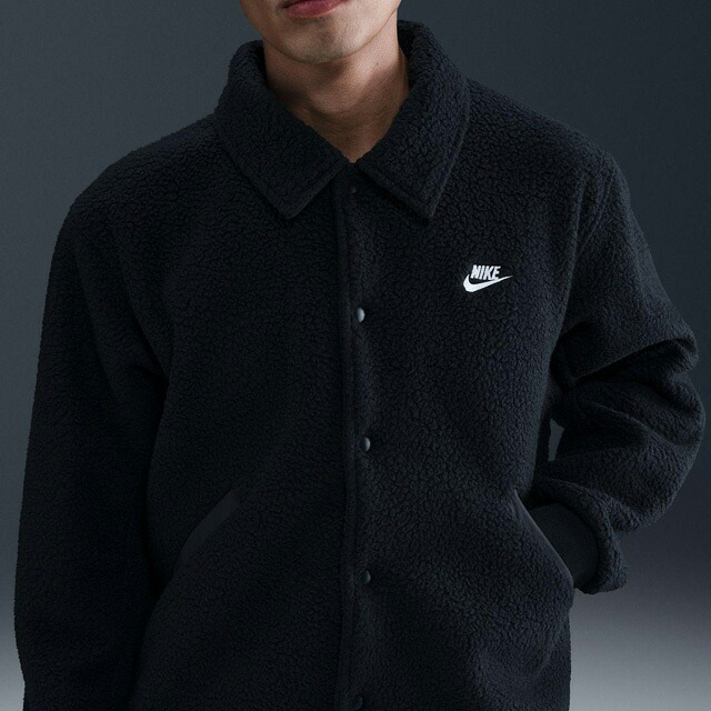 ナイキ NIKE フリース コーチジャケット ハイパイルフリース ボア Therma-FIT M CLUB SHERPA COACHE JKT (nike ジャケット メンズ レディース HV1430 2025 新作)