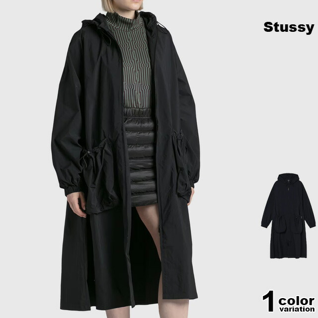 ステューシー STUSSY WOMEN ナイロン ジャケット ROOMY LS HOOD DRESS レディース (stussy ジャケット アウター 211224 ストゥーシー スチューシー)