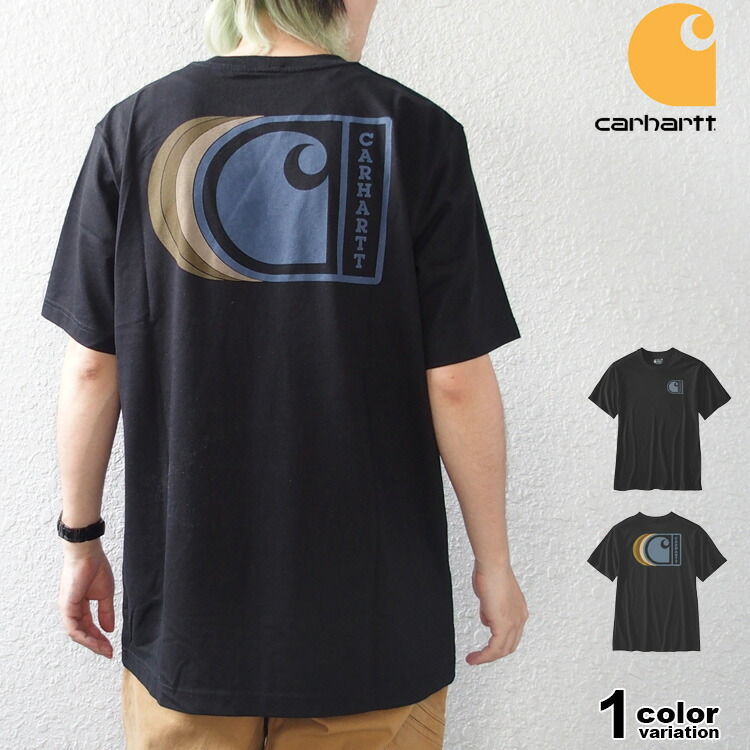 国内希少 Carhartt カーハート Tシャツ 半袖 バックプリント リラックスフィット Relaxed Fit Lightweight C Graphic S/S Shirt USAモデル [107048] 【半袖tシャツ メンズ トップス 大きいサイズ 】【メール便対応】